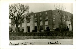 RPPC  Elwood Nebraska NE Court House A Brinkley Photo UNP Postcard P9