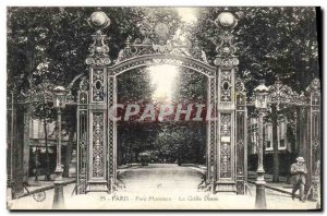 Old Postcard Paris park heap the gilded grid