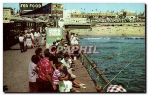 USA - USA - California - Fishing from the pier - Redondo Beach - Old Postcard