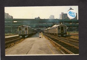 MA Boston and & Maine Railroad Train RDC Cars Massachusetts Postcard RR Railway