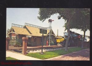 LOMITA JUNCTION CALIFORNIA RAILROAD DEPOT MUSEUM TRAIN STATION POSTCARD