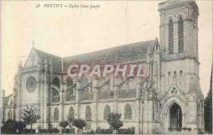 Old Postcard 38 church saint joseph pontivy