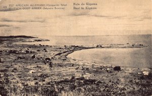 German East Africa Belgian Occ Tanzania Kigoma Bay vintage postcard B983