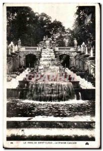 Old Postcard The Parc de Saint Cloud La Grande Cascade