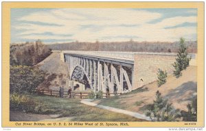 Cut River Bridge, on U. S. 2, 24 Miles West of St. Ignace, Michigan, 30-40s