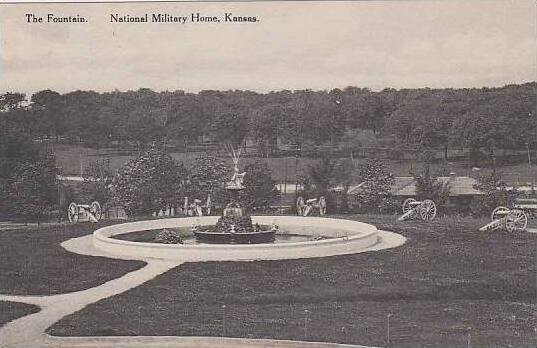 Kansas National Military Home The Fountain Albertype