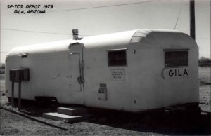 Gila Arizona AZ SP-TCG Train Depot Station 1979 Real Photo Postcard