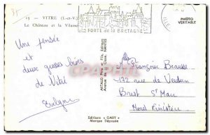 Old Postcard Vitre Chateau and Vilaine