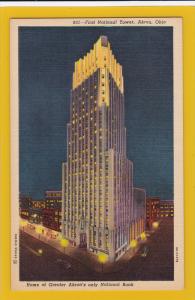 LP23  First National Tower, Akron, Ohio, OH, postcard.