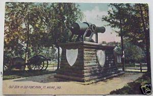 N1247   FORT WAYNE, IN.   POSTCARD,  OLD FORT PARK