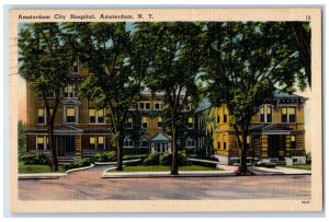 1955 Amsterdam City Hospital Amsterdam New York NY Vintage Postcard