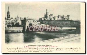 Old Postcard Inverness Castle and Bridge