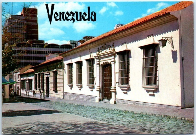 Postcard - Simón Bolívar birth-home and Bolivarian Museum - Caracas, Venezuela 