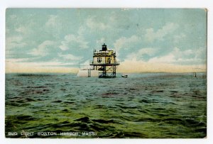 Bug Light Boston Harbor Mass. Massachusetts Vintage Postcard Standard View Card