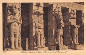 uk33435 thebes medinet habu temple of rameses III real photo egypt