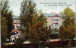 New Westminster BC The Columbia College Methodist School Unused Postcard H27