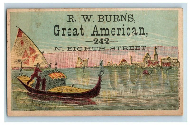 1870s-80s R.W. Burns Venice Boat Scenes Lot Of 3 P219