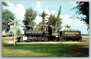 Railroad Locomotive Train Postcard - Bradenton, Florida