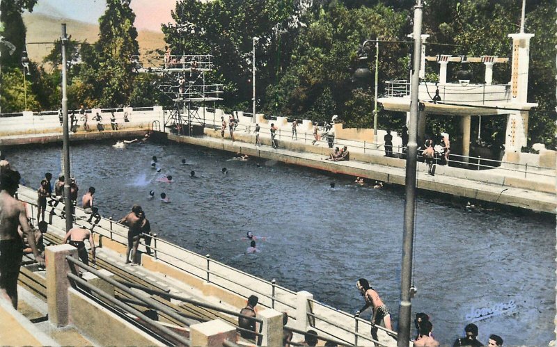 Algeria Postcard Constantine Sidi M'Cid outdoor swimming pool