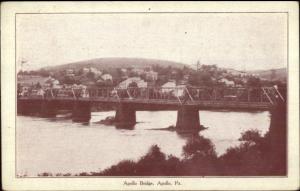 Apollo PA Bridge & Town c1910 Postcard