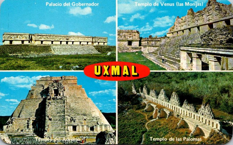 Mexico Yucatan Uxmal Archaeological Zone Multi View