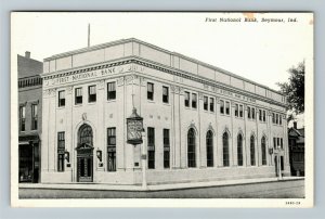 Seymour IN Indiana First National Bank Chrome Postcard 