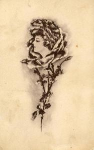 Lady as Rose Blossom   *Artist Signed: Cobb Shinn