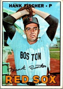 1967 Topps Baseball Card Hank Fisher Boston Red Sox sk2103