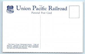 Union Pacific RAILROAD STREAMLINER City of DENVER  c1930s  Postcard