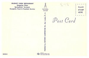 Vermont  Springfield , Idlenot Farm Restaurant