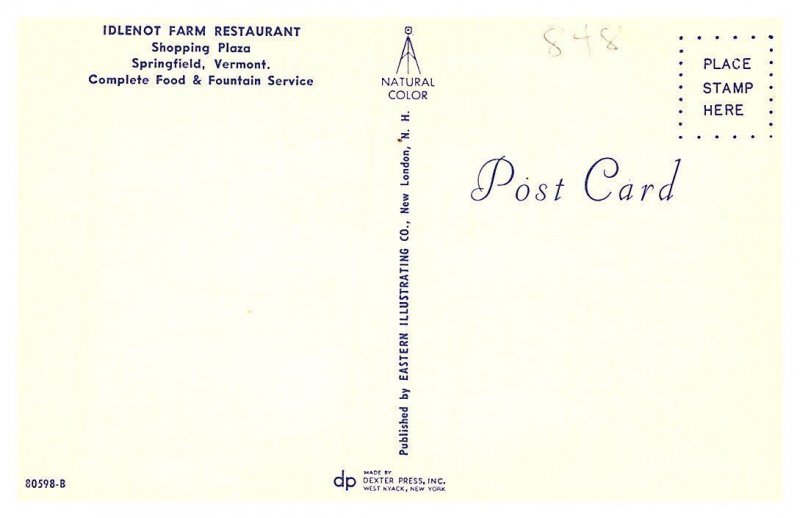 Vermont  Springfield , Idlenot Farm Restaurant