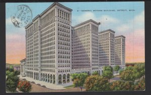 Michigan DETROIT General Motors Building largest office in the world pm19 LINEN