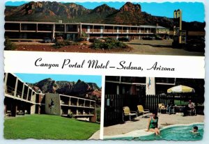 SEDONA, Arizona AZ ~ Roadside CANYON PORTAL MOTEL  c1970s ~ 4x6 Postcard