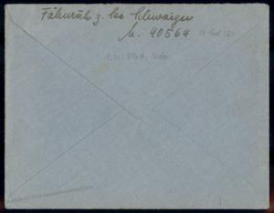 German WWII 1942 UBoot Submarine U563  Brest France Feldpost Cover 79439