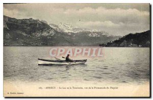 Postcard Old Annecy Lake and the Tournette seen the Promenade du Paquier