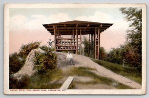 Lancaster PA Indian Rock Williamson Park Children Pavilion Postcard E44