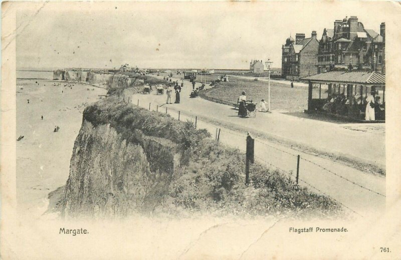 Margate Flagstaff promenade Victoria series postcard