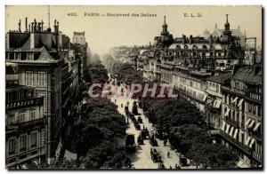 Paris Old Postcard Boulevard Italians