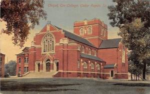 Cedar Rapids Iowa~Coe College Chapel~1908 Postcard