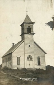 c1910 Miltonvale Kansas Methodist Church Religion RPPC Postcard 26-720