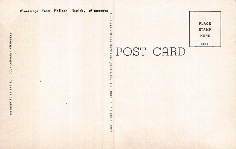 PELICAN RAPIDS MN-VELVET DEER + ROADSIDE BIRCHES-GREETINGS FROM LOT 2 POSTCARDS