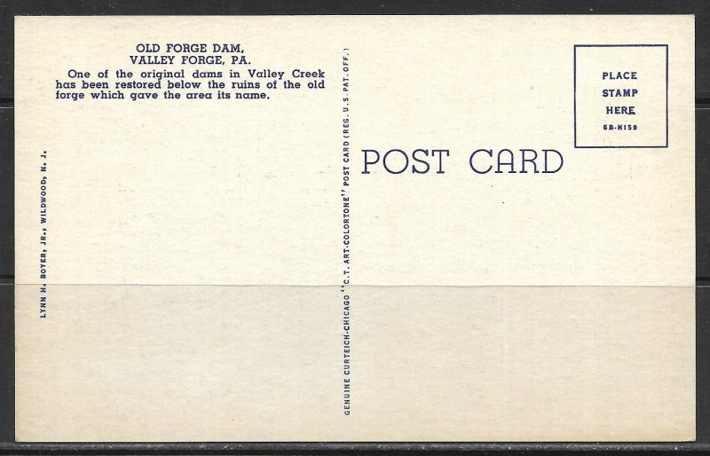 Pennsylvania, Valley Forge - Old Forge Dam - [PA-285]