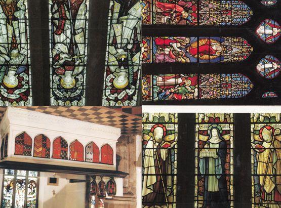 Skipton Holy Trinity Church Stained Glass Window Altar 4x Postcard s