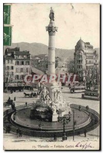 Postcard Old Marseille Fontaine Cantini