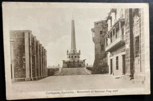 Mint Colombia Real Picture Postcard RPPC Cartagena Monument Of National Flag