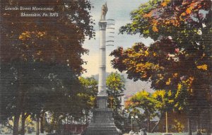 Lincoln Street Monument Shamokin, Pennsylvania PA