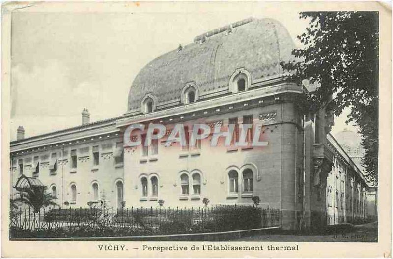 Old Postcard Perspective Vichy Thermal Establishment