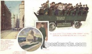 Green Bus, New York, NY USA Bus 1905 light wear, postal used 1905