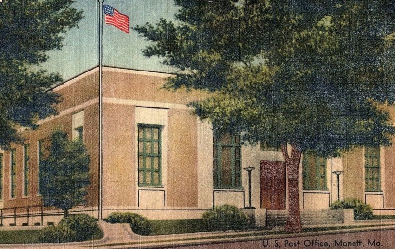 C.1910 U. S. Post Office, Monett, Mo. Vintage Postcard P135 