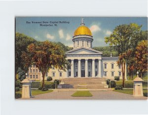 Postcard The Vermont State Capitol Building Montpelier Vermont USA